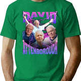 David Attenborough BBC Nature Documentary Lover Bootleg Rap Premium Heavyweight Cotton T-Shirt - Green