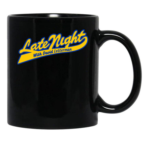 David Letterman Classic Logo Classic TMug1229 Essential Black Coffee Mug, Gift Coffee Mug - Black