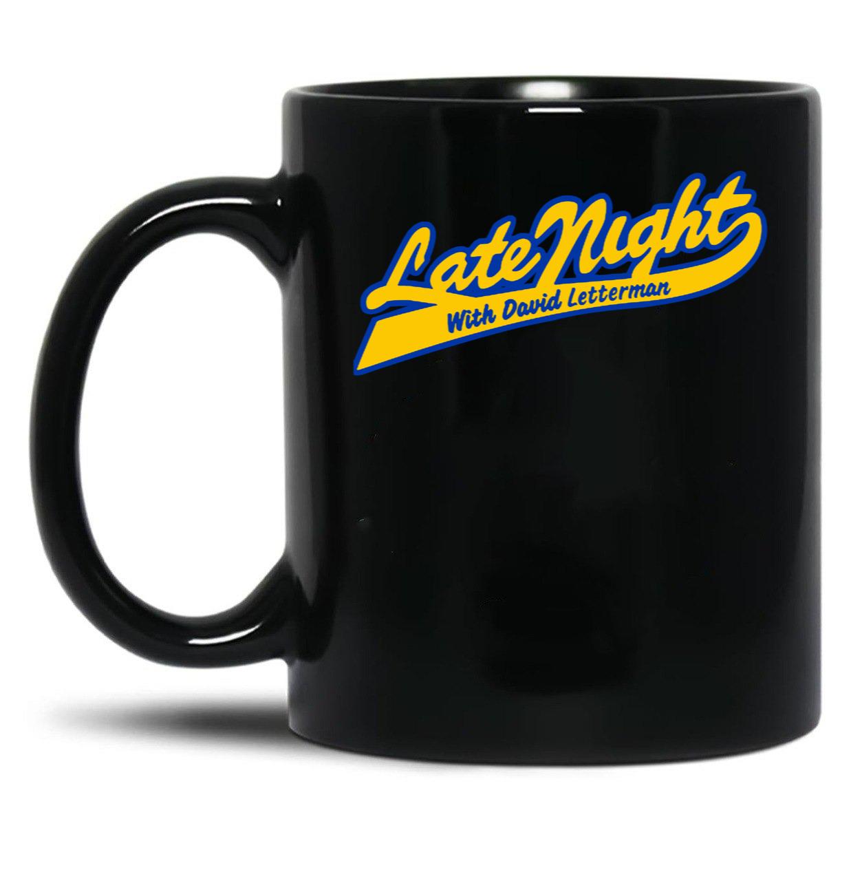 David Letterman Classic Logo Classic TMug1229 Essential Black Coffee Mug, Gift Coffee Mug