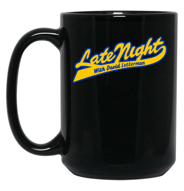 David Letterman Classic Logo Classic TMug1229 Essential Black Coffee Mug, Gift Coffee Mug - Black