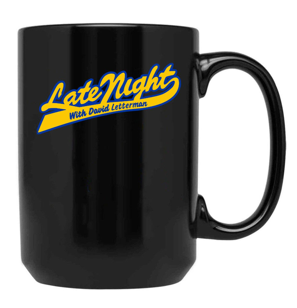 David Letterman Classic Logo Classic TMug1229 Essential Black Coffee Mug, Gift Coffee Mug