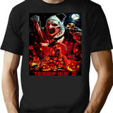 Day Gift Terrifier Movie Poster Horror Cool Gifts T-Shirt for Men & Women, T-Shirts Graphic Tee - Black