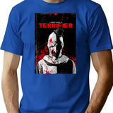Day Gifts Terrifier Art The Clown Horror Movie Poster Cool Gift T-Shirt for Men & Women, T-Shirts Graphic Tee - Blue
