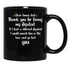 Dear Bonus Dad Quote Black Coffee Mug - Black
