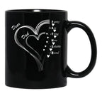 Dear Dad My Dear Father Black Coffee Mug - Black