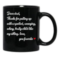 Dear Dad Black Coffee Mug - Black