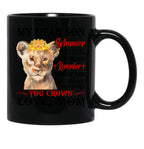 Dear Son Gift-Overwhelmed Straighten Crown Black Coffee Mug - Black