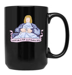 Death Becomes Her Black Coffee Mug, Gift Coffee Mug