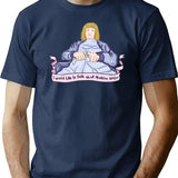 Death Becomes Her Premium Heavyweight Cotton T-Shirt - Navy