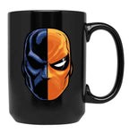 Deathstroke - Mask (More Detail) Black Coffee Mug, Gift Coffee Mug