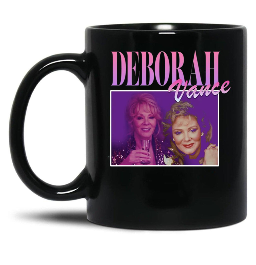 Deborah Vance Vintage 90S Black Coffee Mug, Gift Coffee Mug