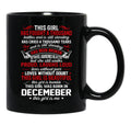 December Girl Birthday Black Coffee Mug - Black