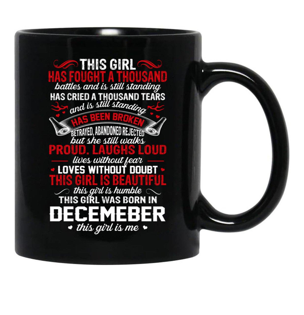 December Girl Birthday Black Coffee Mug - Black