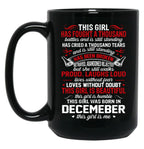December Girl Birthday Black Coffee Mug