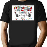 Deck The Halls And Not Your Family Premium Heavyweight Cotton T-Shirt - Black
