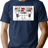 Deck The Halls And Not Your Family Premium Heavyweight Cotton T-Shirt - Navy