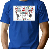 Deck The Halls And Not Your Family Premium Heavyweight Cotton T-Shirt - Blue