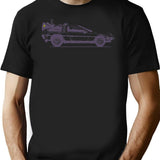 Delorean T-Shirt for Men & Women, T-Shirts Graphic Tee - Black