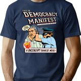 Democracy Manifest T-Shirt for Men & Women, T-Shirts Graphic Tee - Navy
