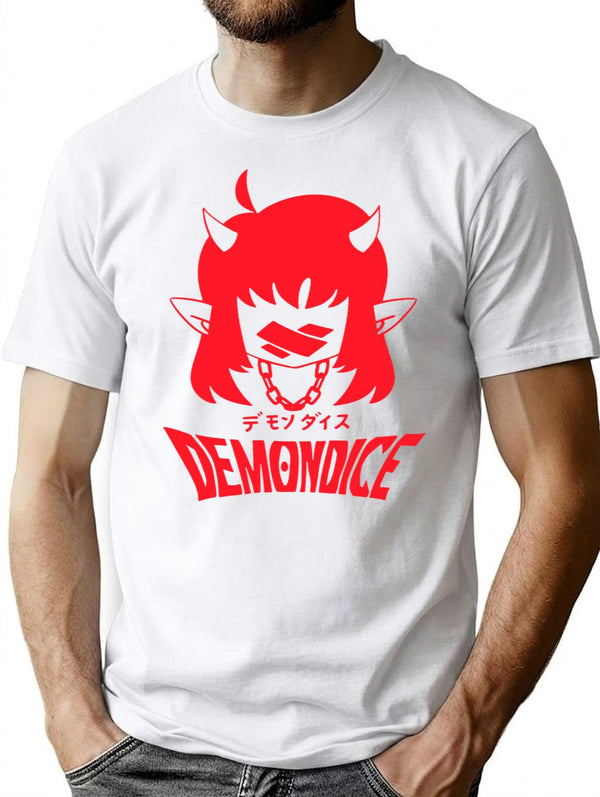 Demondice- Mori Calliope-Funny Premium Heavyweight Cotton T-Shirt - White