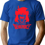 Demondice- Mori Calliope-Funny Premium Heavyweight Cotton T-Shirt - Blue
