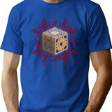 Demonic Horror Puzzle Box T-Shirt for Men & Women, T-Shirts Graphic Tee - Blue