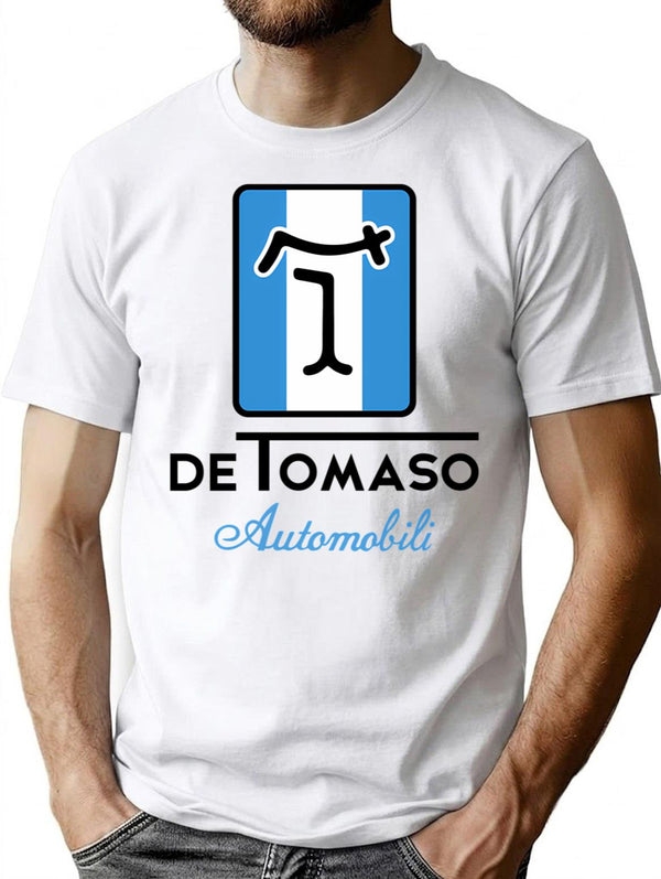 Detomaso Automobili T-Shirt for Men & Women, T-Shirts Graphic Tee - White