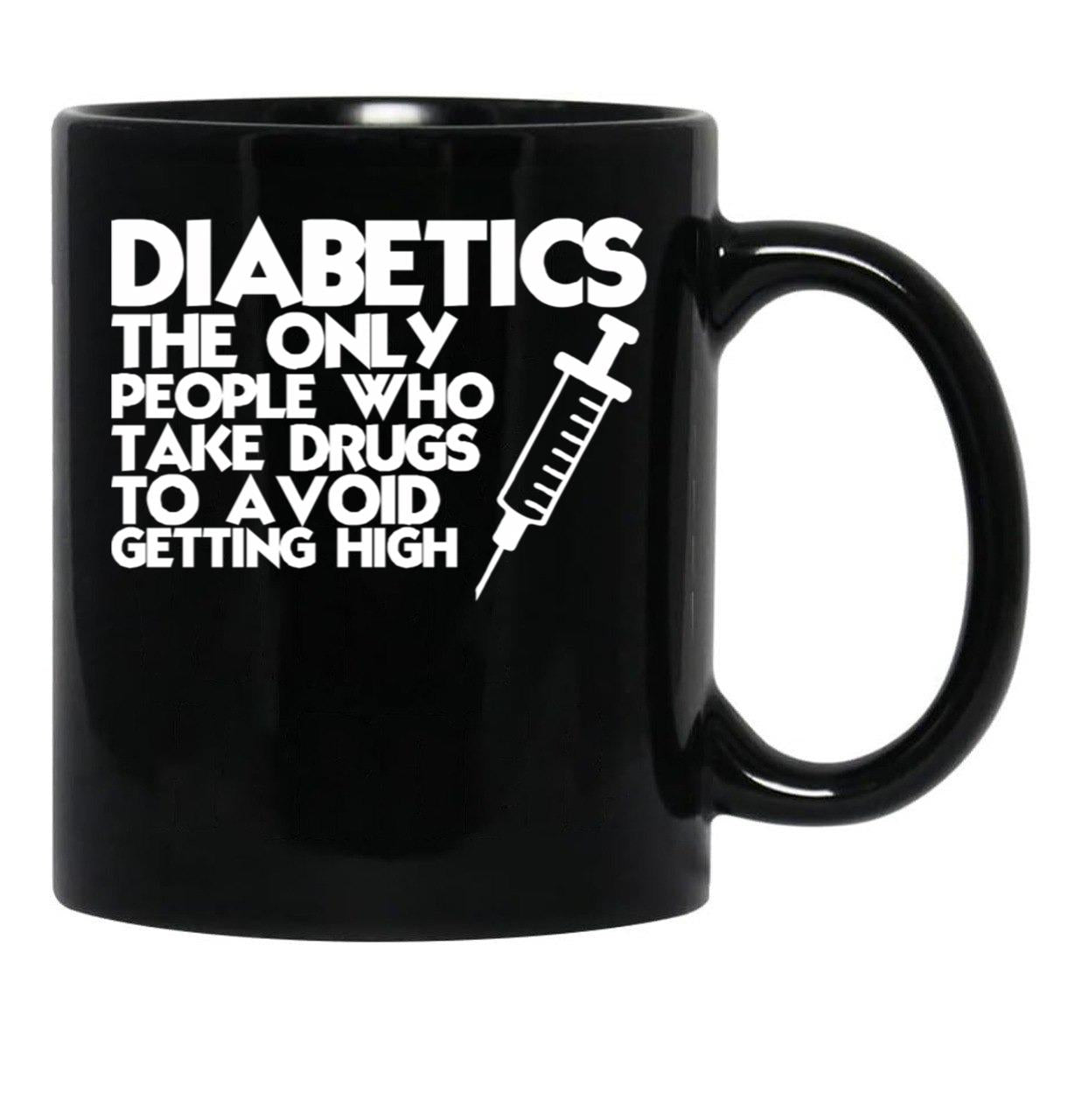 Diabetic Humor Mom Black Coffee Mug, Gift Coffee Mug - Black