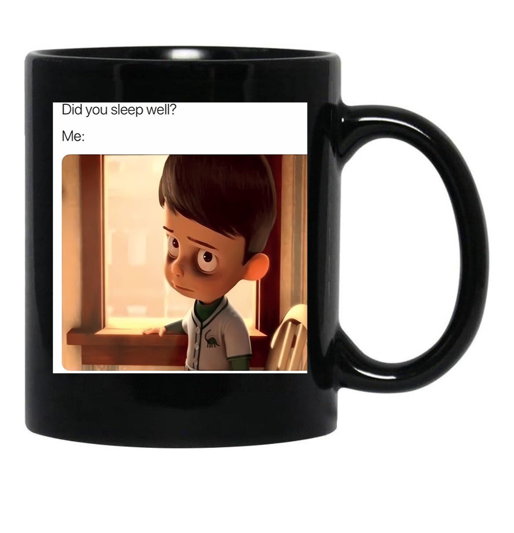 Did You Sleep Well Meme Black Coffee Mug, Gift Coffee Mug - Black