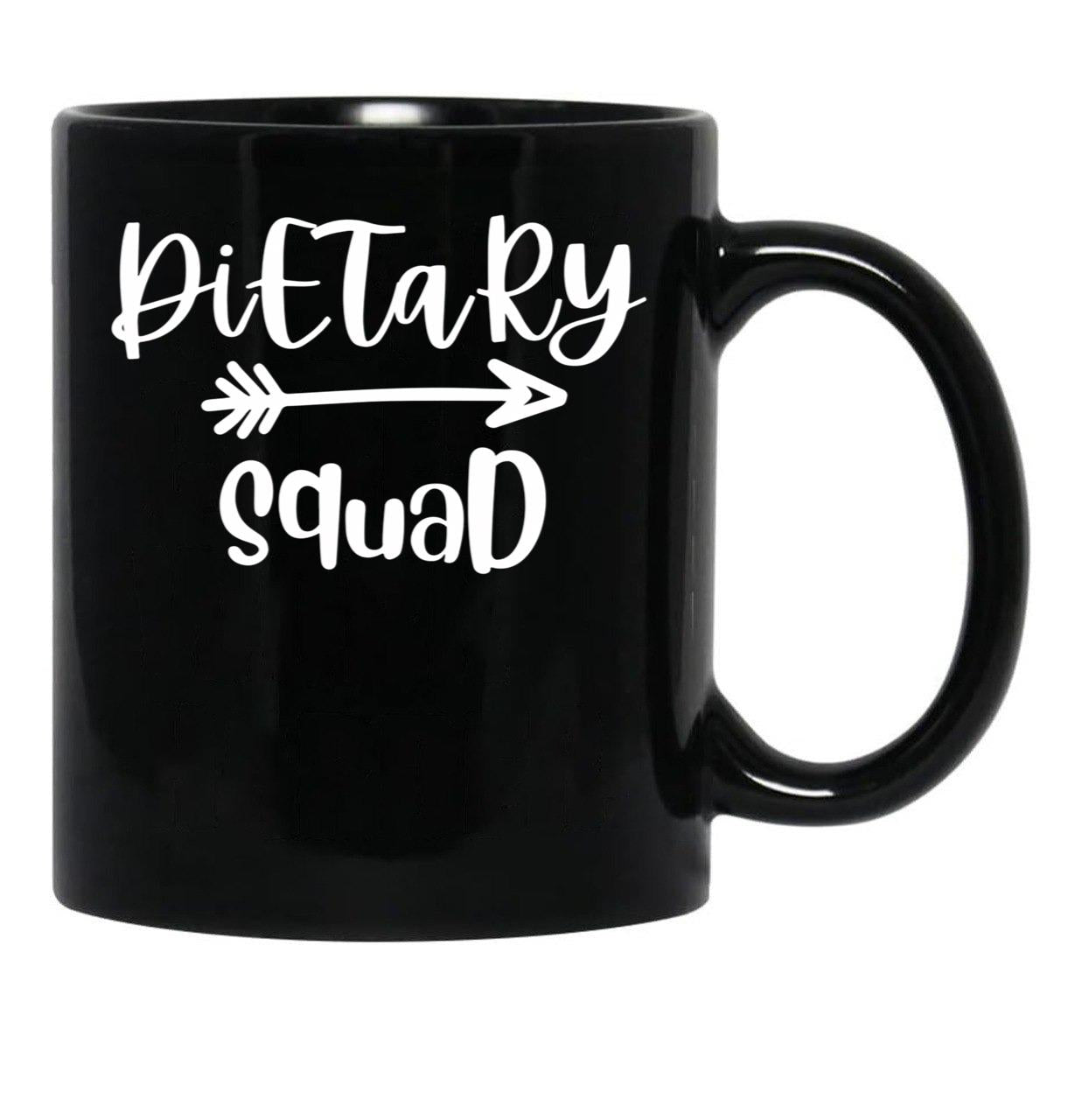 Dietary Squad Dietary Aide Rock Black Coffee Mug, Gift Coffee Mug - Black