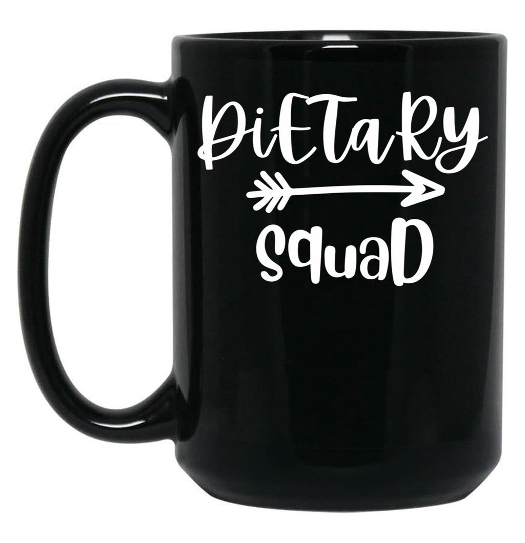 Dietary Squad Dietary Aide Rock Black Coffee Mug, Gift Coffee Mug