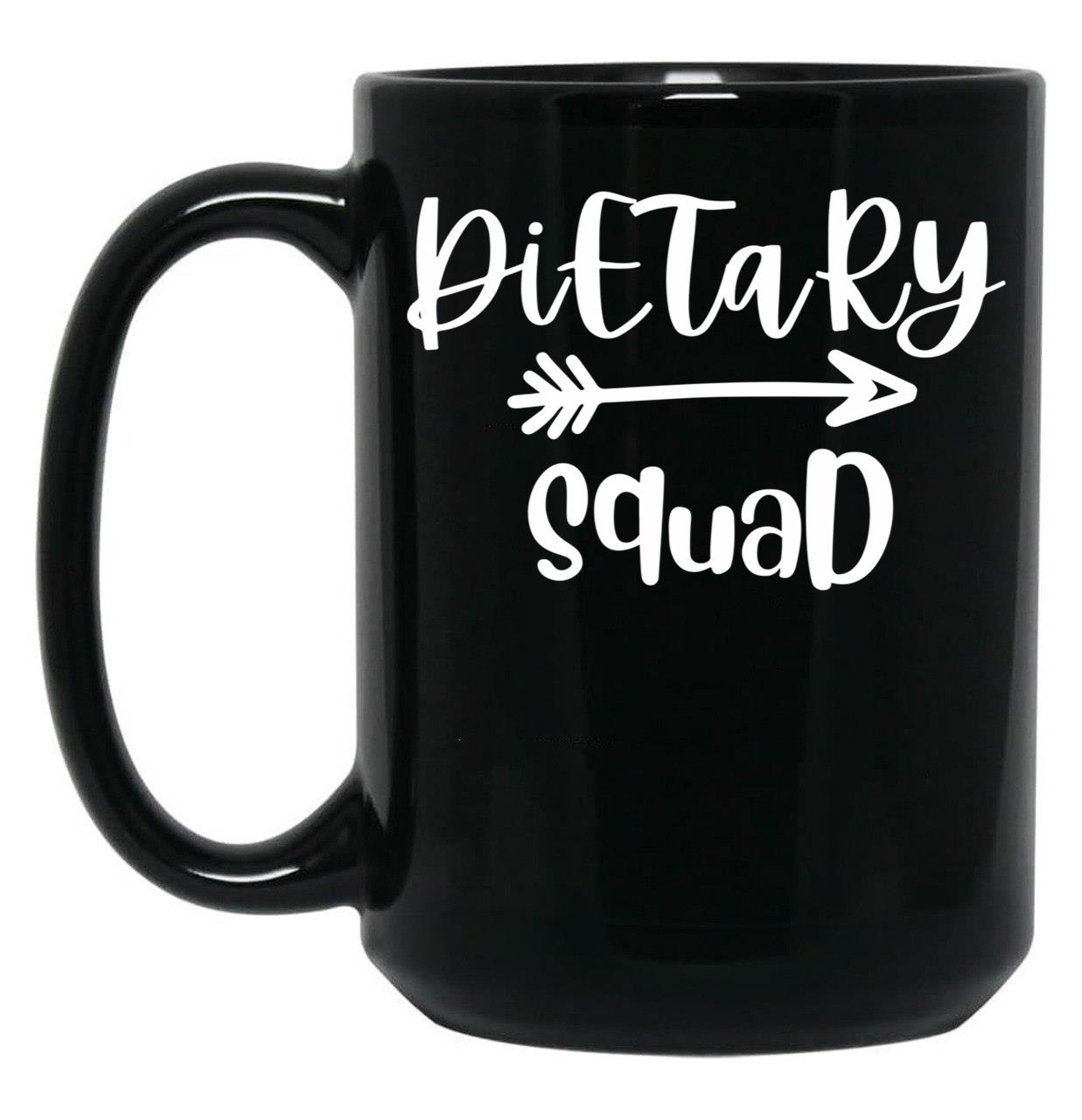 Dietary Squad Dietary Aide Rock Black Coffee Mug, Gift Coffee Mug