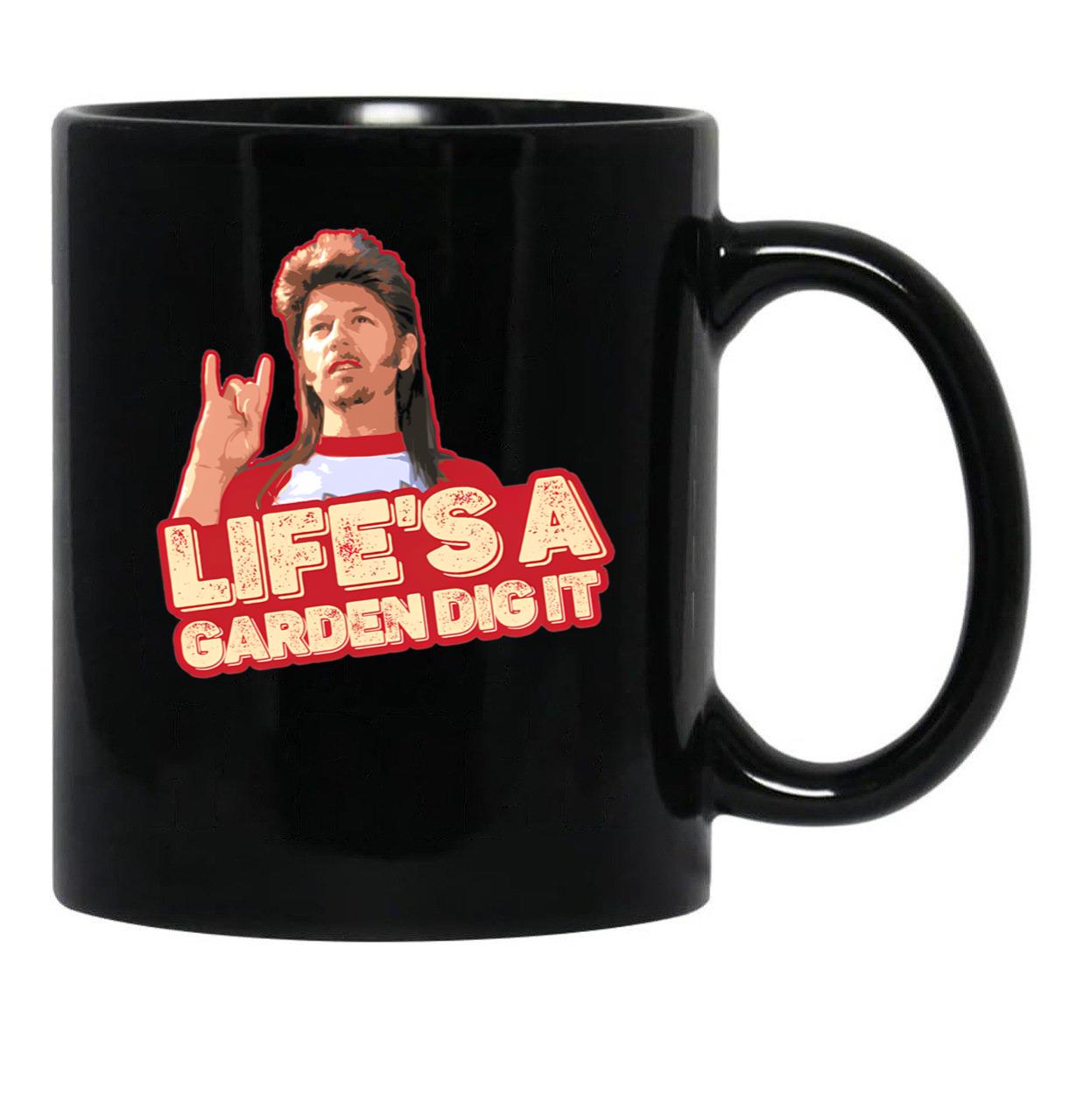 Dig To Garden Black Coffee Mug - Black