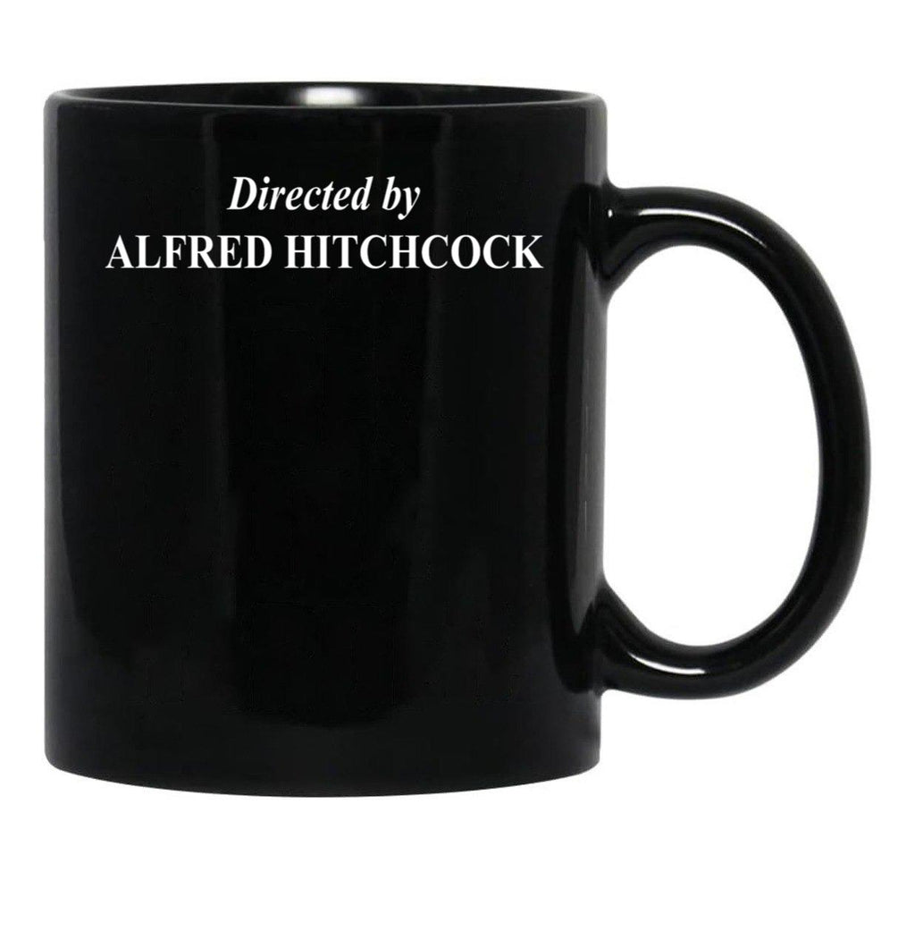 Directed by Alfred Hitchcock Classic Black Coffee Mug, Gift Coffee Mug - Black