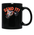Dirt Bike Jump Or Motocross Jump Mx Or Motorcycle Jump Send It Black Coffee Mug, Gift Coffee Mug - Black