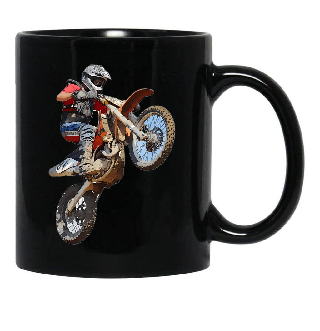 Dirt Bike Jump Or Motocross Jump Mx Or Motorcycle Jump (3) Black Coffee Mug, Gift Coffee Mug - Black