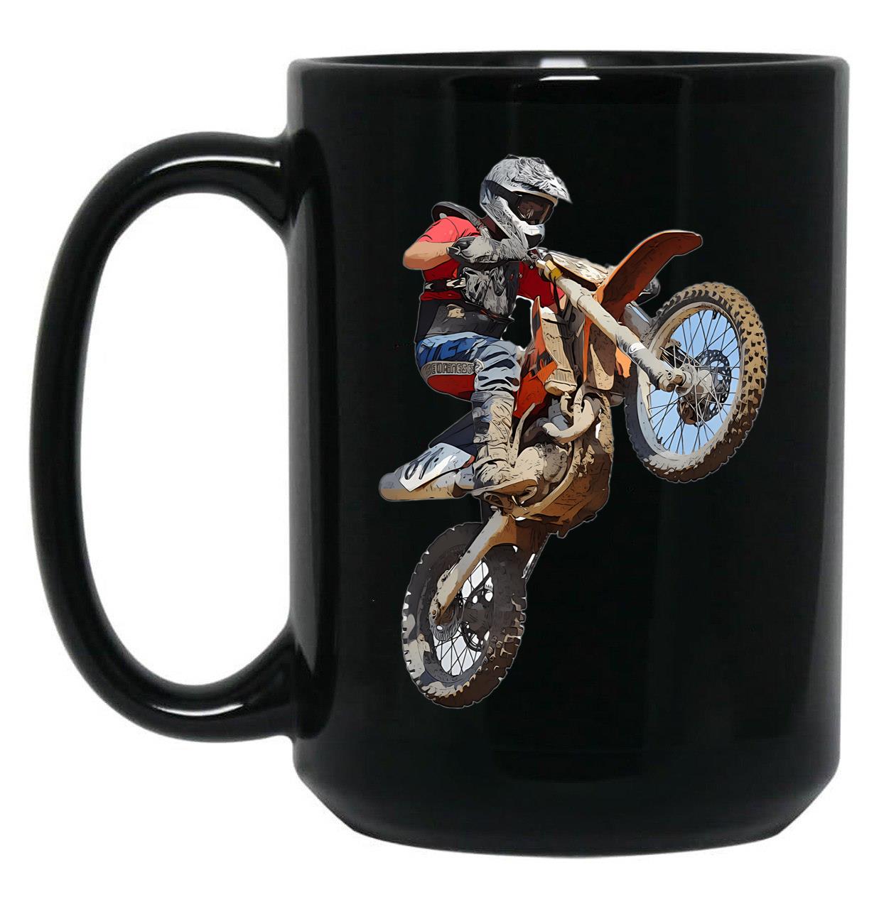 Dirt Bike Jump Or Motocross Jump Mx Or Motorcycle Jump (3) Black Coffee Mug, Gift Coffee Mug