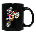 Dirt Bike Jump Or Motocross Jump Mx Or Motorcycle Jump Black Coffee Mug, Gift Coffee Mug - Black