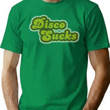 Disco Sucks Vintage Distressed Print Shirt T-Shirt for Men & Women, T-Shirts Graphic Tee - Green