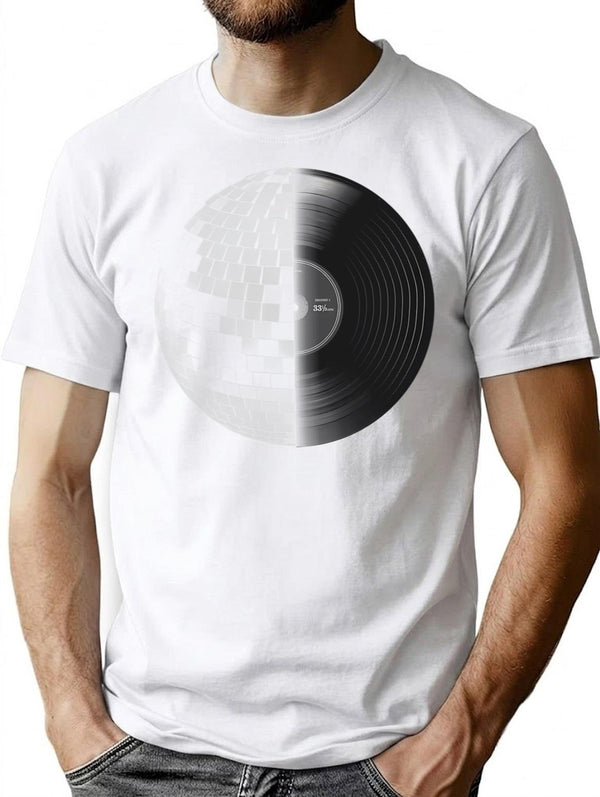Disco T-Shirt for Men & Women, T-Shirts Graphic Tee - White
