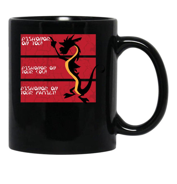 Dishonor On Your Cow Black Coffee Mug, Gift Coffee Mug - Black