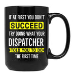 Dispatcher Gift Black Coffee Mug, Gift Coffee Mug