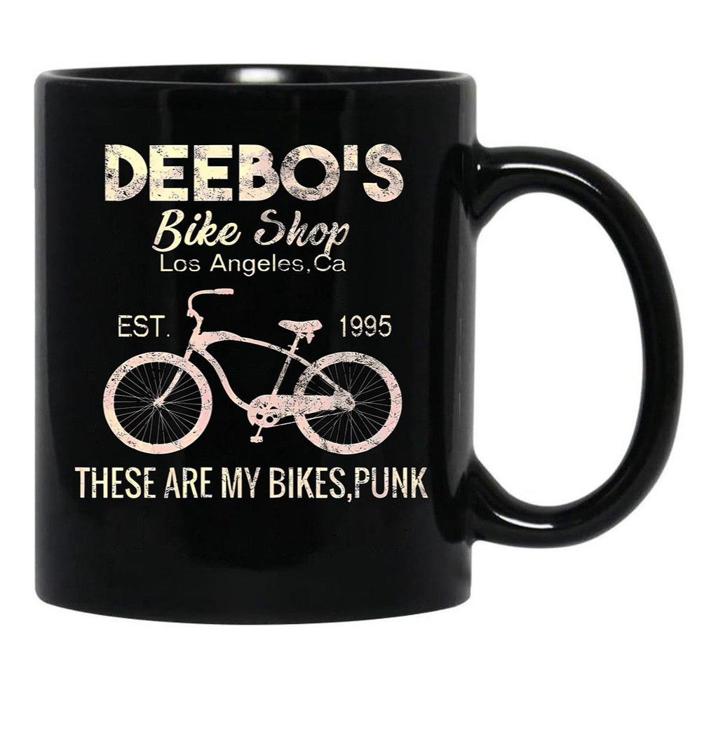 Distressed Bicycle Black Coffee Mug, Gift Coffee Mug - Black