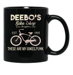 Distressed Bicycle Black Coffee Mug, Gift Coffee Mug - Black