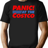 Distressed Panic at The Costco Funny Meme Premium Heavyweight Cotton T-Shirt - Black