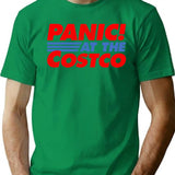 Distressed Panic at The Costco Funny Meme Premium Heavyweight Cotton T-Shirt - Green