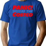 Distressed Panic at The Costco Funny Meme Premium Heavyweight Cotton T-Shirt - Blue