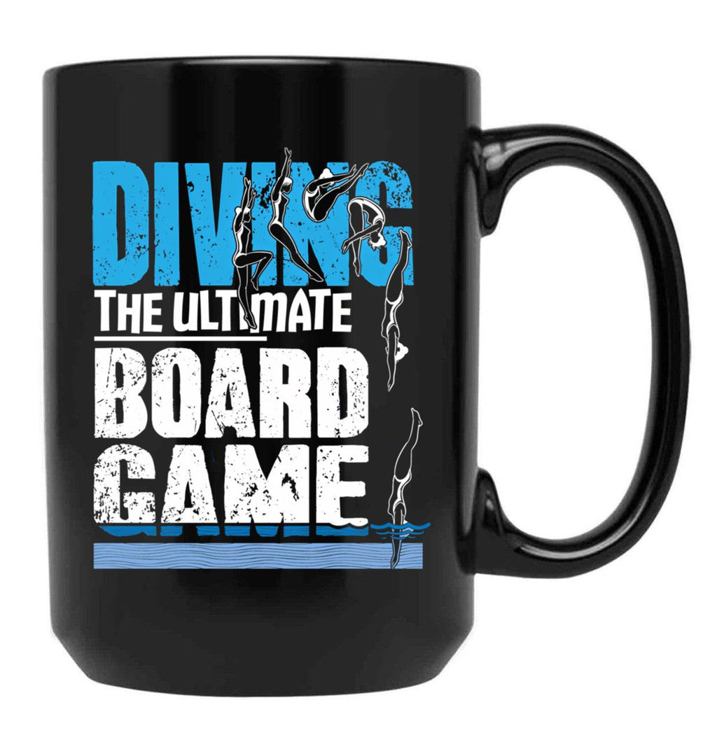 Diving The Ultimate Board Game Black Coffee Mug, Gift Coffee Mug
