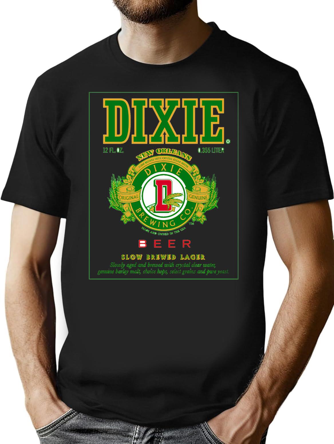 Dixie Beer Logo T-Shirt for Men & Women, T-Shirts Graphic Tee - Black