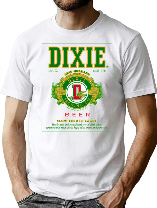 Dixie Beer Logo T-Shirt for Men & Women, T-Shirts Graphic Tee - White